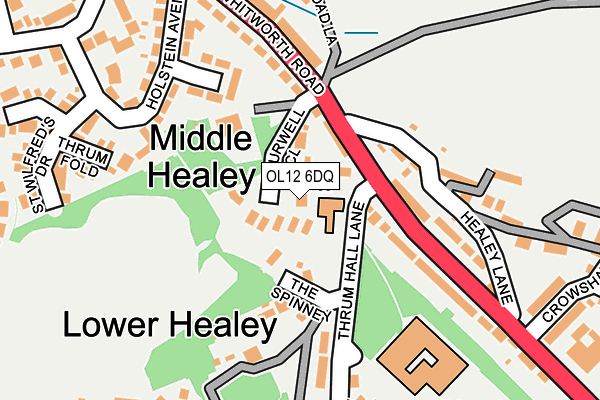 OL12 6DQ map - OS OpenMap – Local (Ordnance Survey)