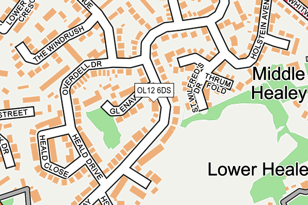 OL12 6DS map - OS OpenMap – Local (Ordnance Survey)