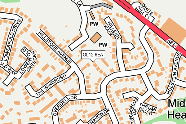 OL12 6EA map - OS OpenMap – Local (Ordnance Survey)