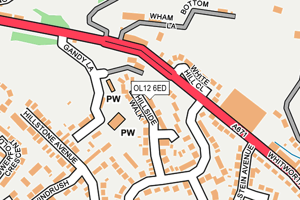 OL12 6ED map - OS OpenMap – Local (Ordnance Survey)