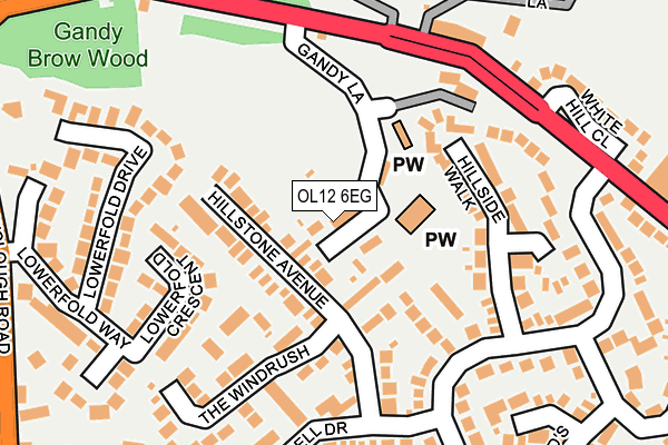 OL12 6EG map - OS OpenMap – Local (Ordnance Survey)