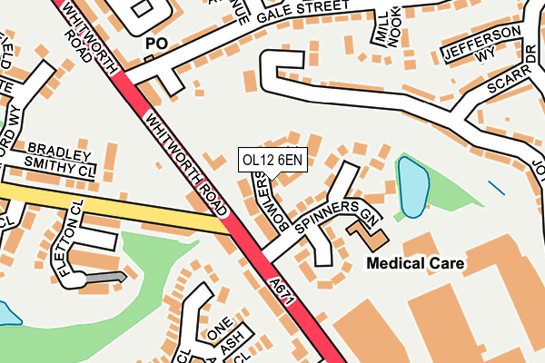OL12 6EN map - OS OpenMap – Local (Ordnance Survey)