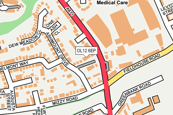 OL12 6EP map - OS OpenMap – Local (Ordnance Survey)