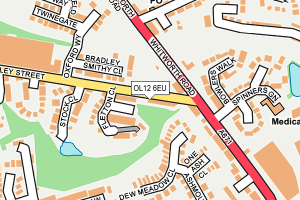 OL12 6EU map - OS OpenMap – Local (Ordnance Survey)
