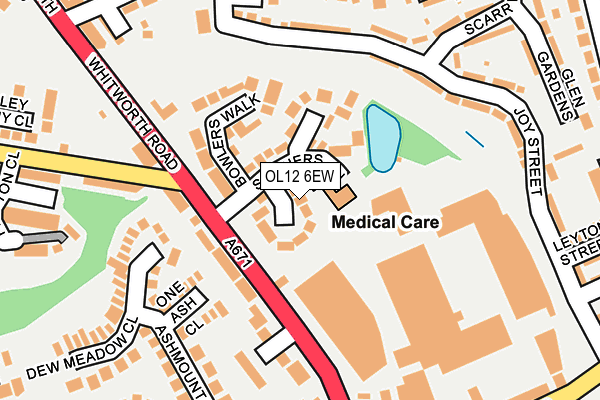 OL12 6EW map - OS OpenMap – Local (Ordnance Survey)