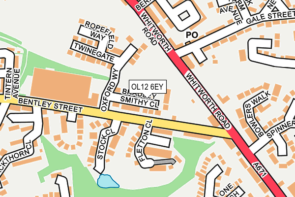 OL12 6EY map - OS OpenMap – Local (Ordnance Survey)