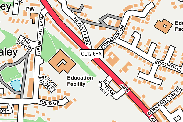 OL12 6HA map - OS OpenMap – Local (Ordnance Survey)