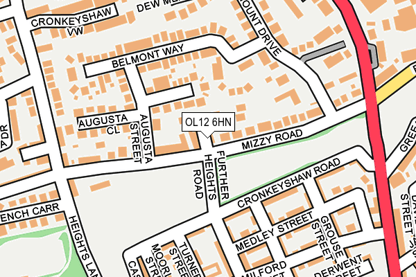 OL12 6HN map - OS OpenMap – Local (Ordnance Survey)