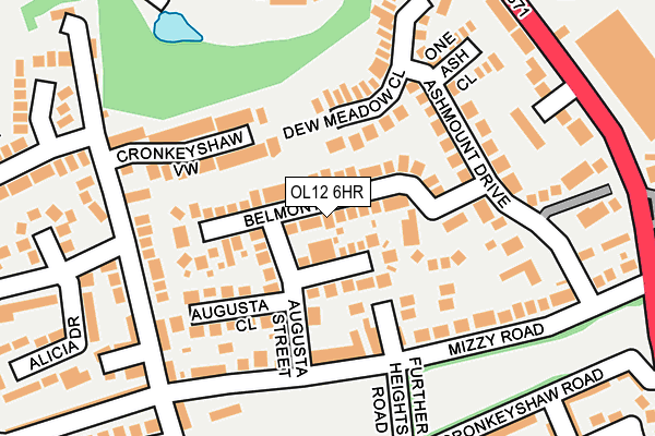 OL12 6HR map - OS OpenMap – Local (Ordnance Survey)