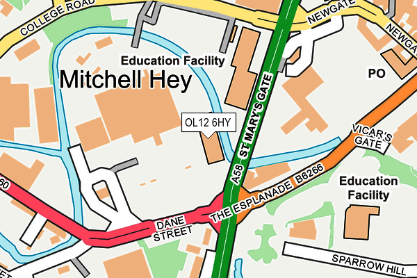 OL12 6HY map - OS OpenMap – Local (Ordnance Survey)