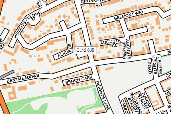 OL12 6JB map - OS OpenMap – Local (Ordnance Survey)