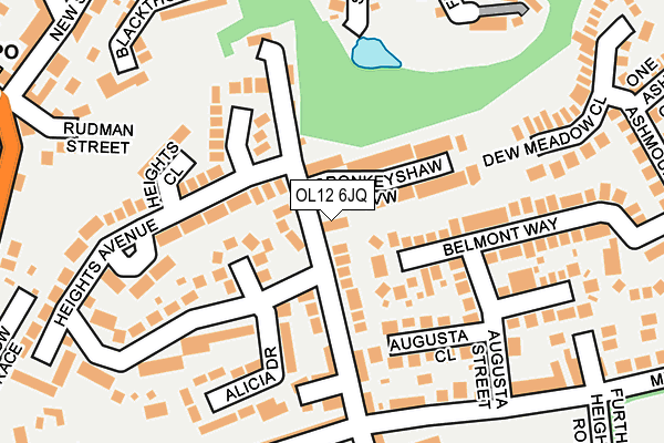 OL12 6JQ map - OS OpenMap – Local (Ordnance Survey)