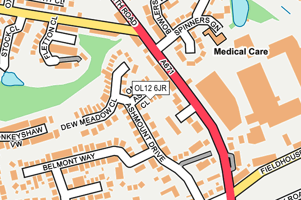 OL12 6JR map - OS OpenMap – Local (Ordnance Survey)