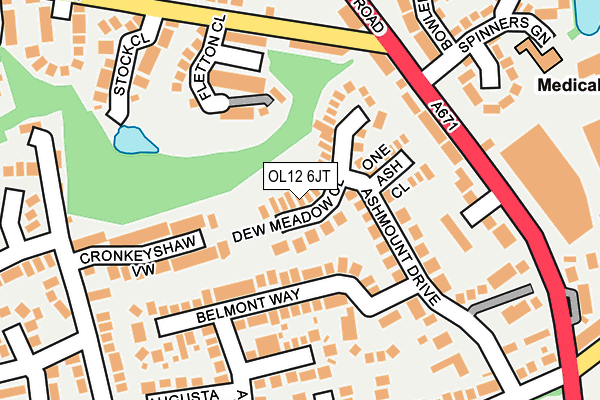 OL12 6JT map - OS OpenMap – Local (Ordnance Survey)