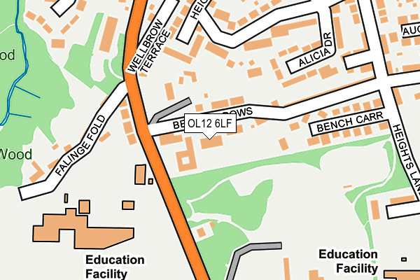 OL12 6LF map - OS OpenMap – Local (Ordnance Survey)