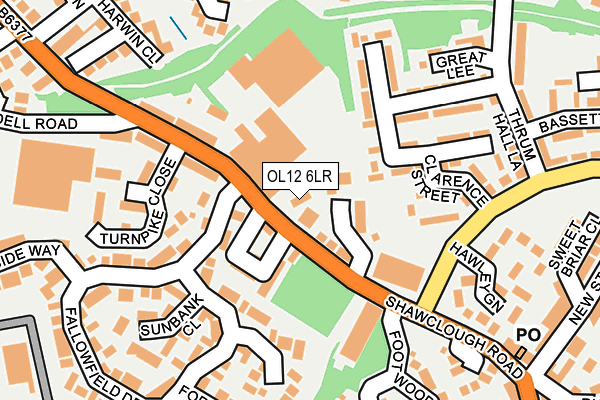 OL12 6LR map - OS OpenMap – Local (Ordnance Survey)