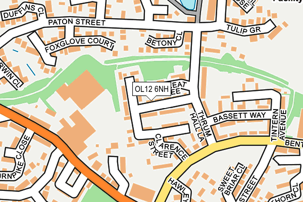 OL12 6NH map - OS OpenMap – Local (Ordnance Survey)