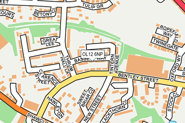 OL12 6NP map - OS OpenMap – Local (Ordnance Survey)