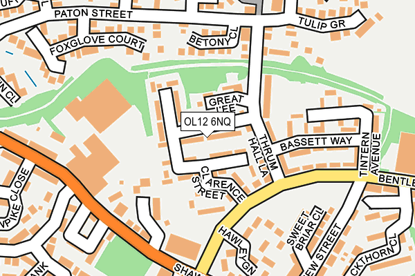 OL12 6NQ map - OS OpenMap – Local (Ordnance Survey)