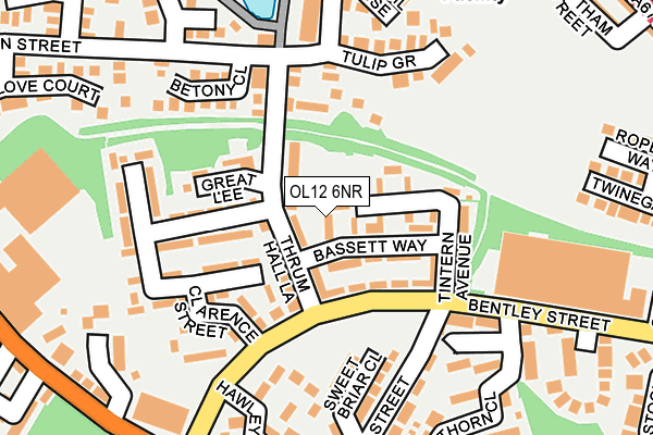 OL12 6NR map - OS OpenMap – Local (Ordnance Survey)