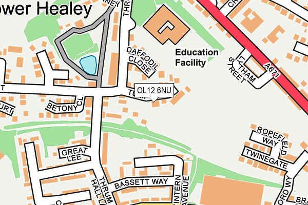 OL12 6NU map - OS OpenMap – Local (Ordnance Survey)