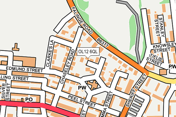 OL12 6QL map - OS OpenMap – Local (Ordnance Survey)