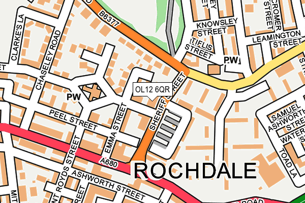 OL12 6QR map - OS OpenMap – Local (Ordnance Survey)