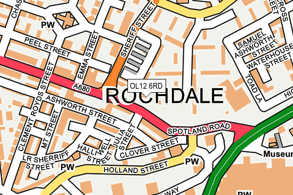 OL12 6RD map - OS OpenMap – Local (Ordnance Survey)