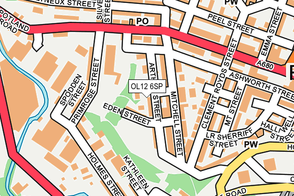 OL12 6SP map - OS OpenMap – Local (Ordnance Survey)