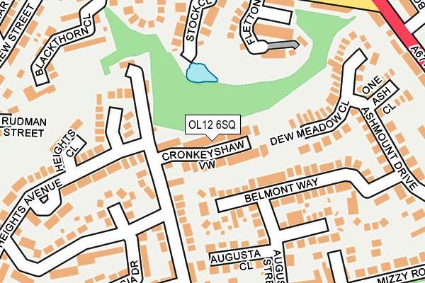 OL12 6SQ map - OS OpenMap – Local (Ordnance Survey)