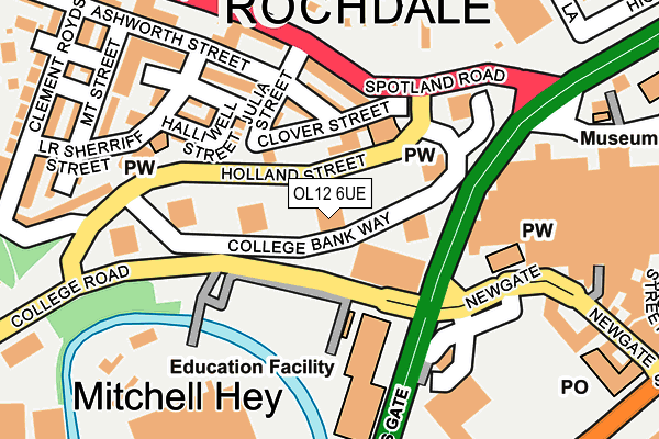 OL12 6UE map - OS OpenMap – Local (Ordnance Survey)