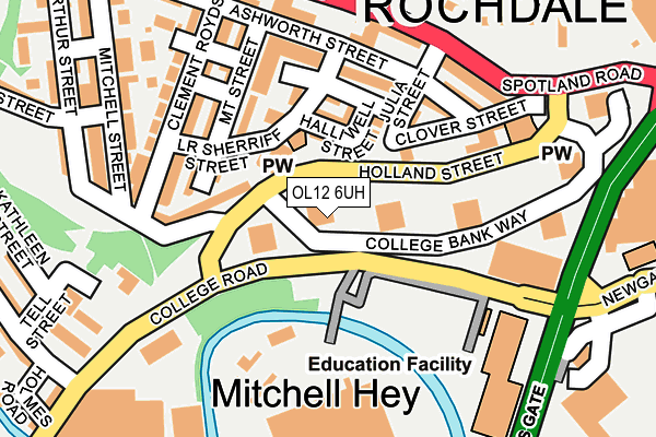 OL12 6UH map - OS OpenMap – Local (Ordnance Survey)