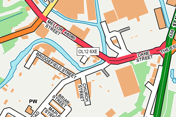 OL12 6XE map - OS OpenMap – Local (Ordnance Survey)