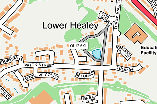 OL12 6XL map - OS OpenMap – Local (Ordnance Survey)