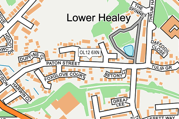 OL12 6XN map - OS OpenMap – Local (Ordnance Survey)