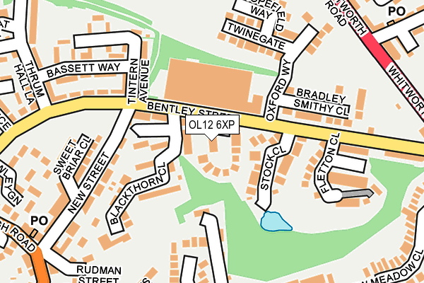 OL12 6XP map - OS OpenMap – Local (Ordnance Survey)