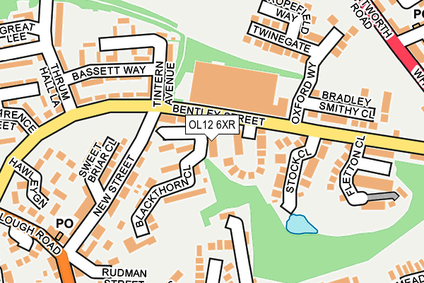 OL12 6XR map - OS OpenMap – Local (Ordnance Survey)