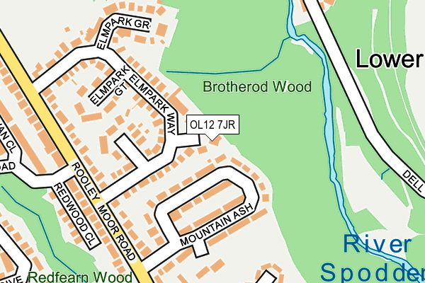 OL12 7JR map - OS OpenMap – Local (Ordnance Survey)