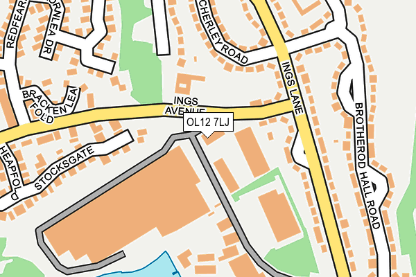 OL12 7LJ map - OS OpenMap – Local (Ordnance Survey)