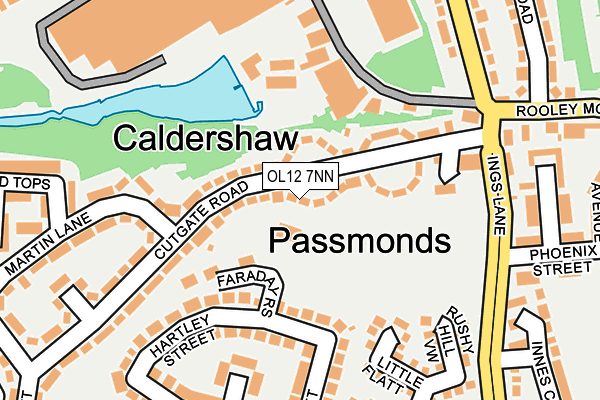 OL12 7NN map - OS OpenMap – Local (Ordnance Survey)