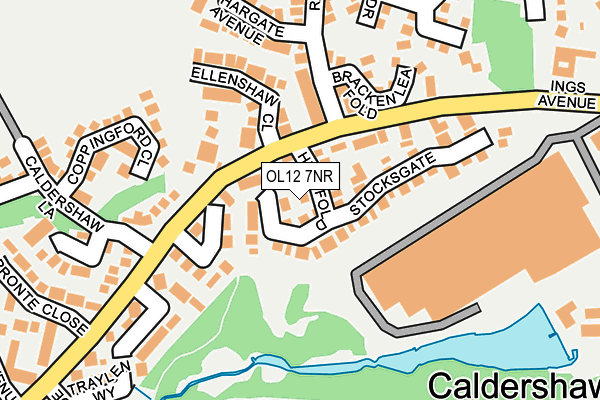 OL12 7NR map - OS OpenMap – Local (Ordnance Survey)