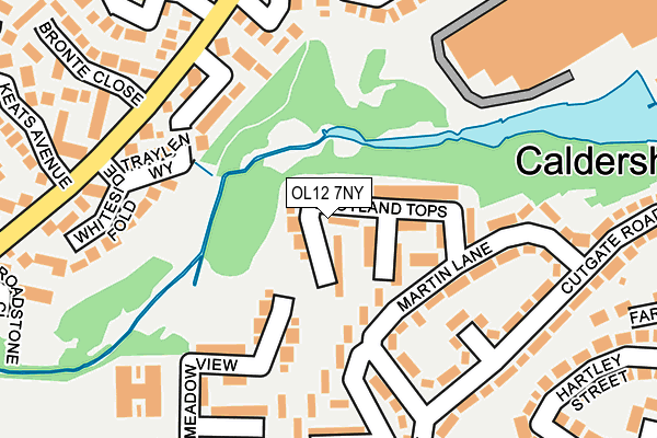 OL12 7NY map - OS OpenMap – Local (Ordnance Survey)