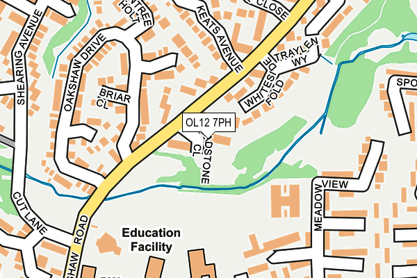 OL12 7PH map - OS OpenMap – Local (Ordnance Survey)