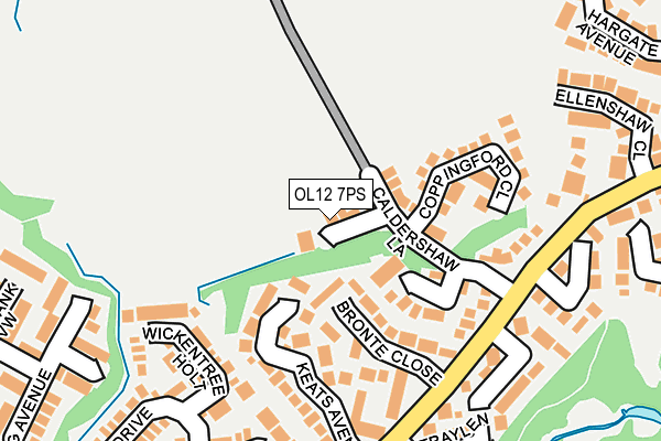 OL12 7PS map - OS OpenMap – Local (Ordnance Survey)