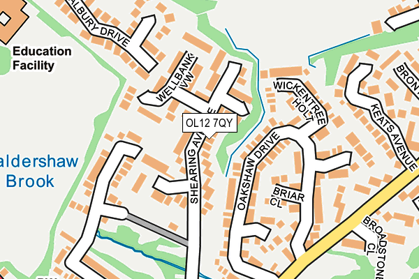 OL12 7QY map - OS OpenMap – Local (Ordnance Survey)