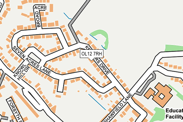 OL12 7RH map - OS OpenMap – Local (Ordnance Survey)