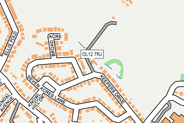 OL12 7RJ map - OS OpenMap – Local (Ordnance Survey)