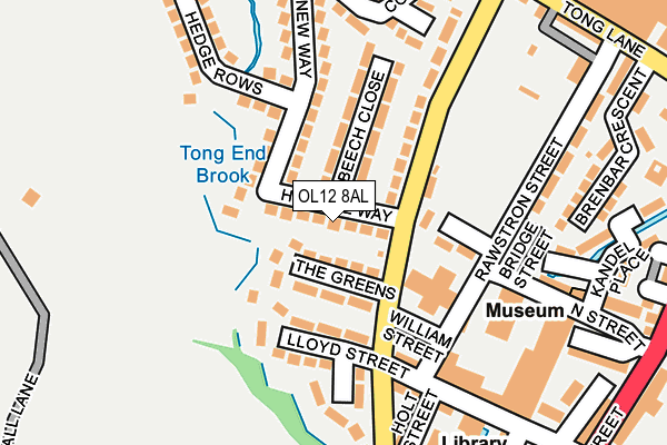 OL12 8AL map - OS OpenMap – Local (Ordnance Survey)