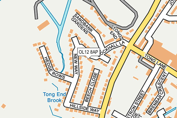 OL12 8AP map - OS OpenMap – Local (Ordnance Survey)