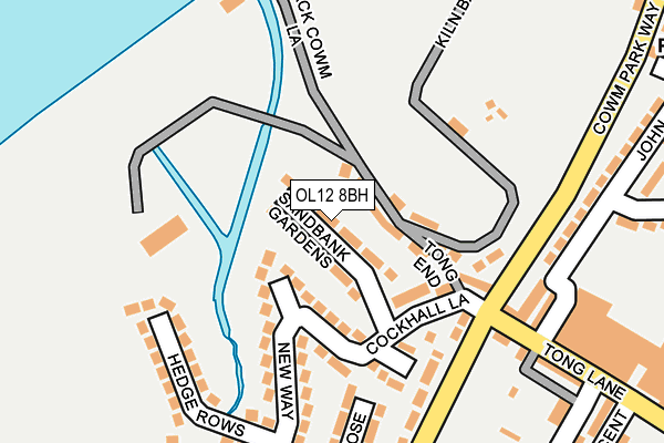 OL12 8BH map - OS OpenMap – Local (Ordnance Survey)